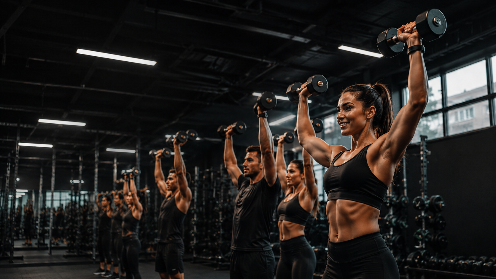 Lezione di gruppo in palestra